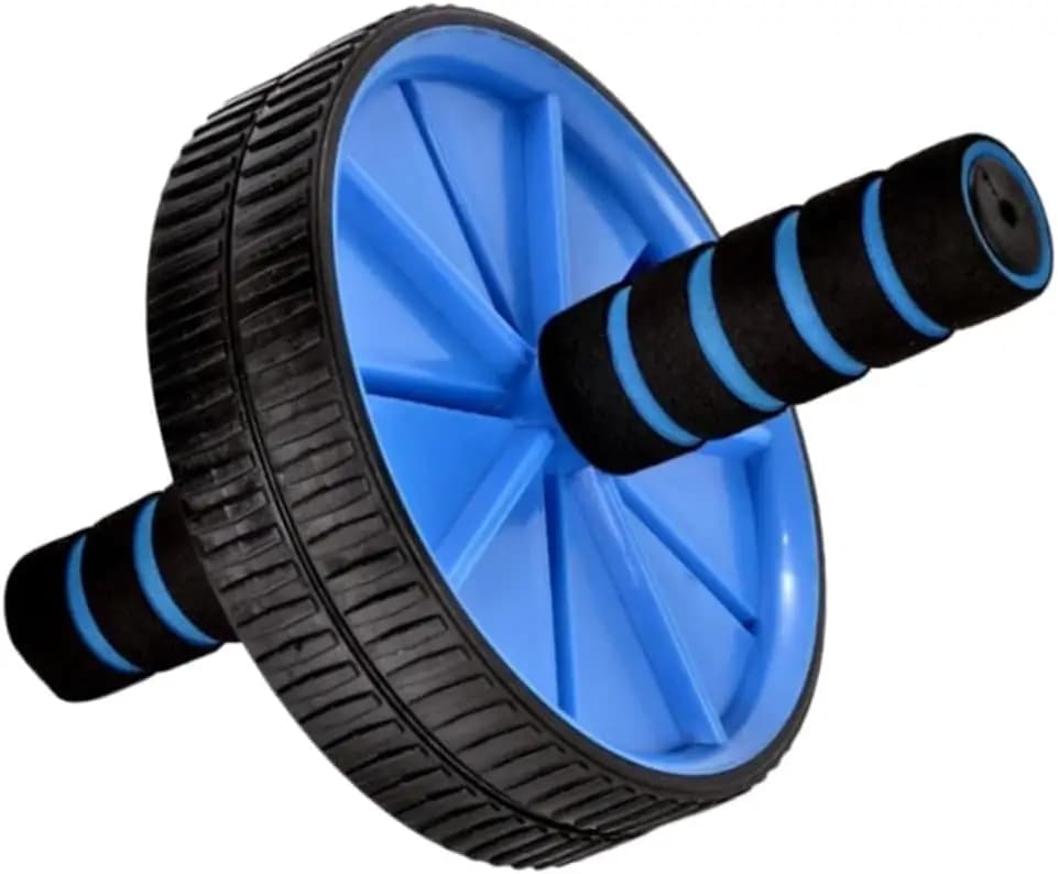 BESPORTBLE Double Wheel Abdominal Exercise Roller Mute Core Trainer for Ab Workout and Fat Burning Blue Ab Wheel for Home Gym Fi