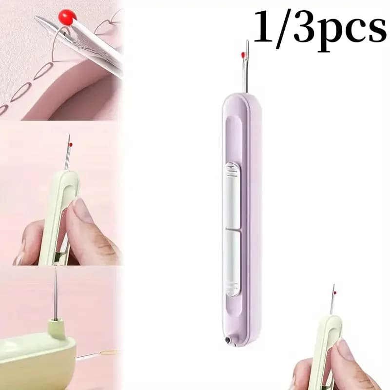 1/3 pezzi multifunzionale 2-in-1 infila ago da cucito e scarificatore di cucitura, facile infilatura e strumento per la rimozione dei punti accessorio per cucire