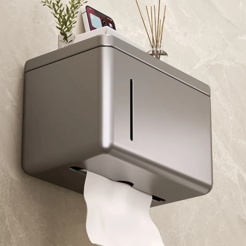 Bathroom Toilet Tissue Box Wall Mounted Non Perforated Tissue Holder Toilet Roll Paper Storage Rack Household Storage Products