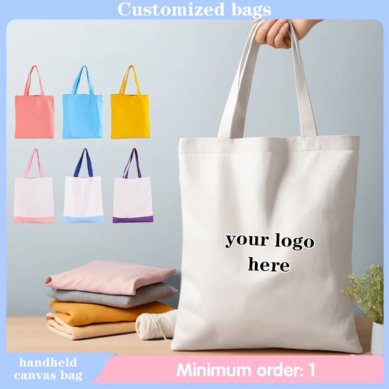 Borsa per la spesa personalizzata in tela color block per donne pendolari e studenti Borsa a tracolla ecologica riutilizzabile pieghevole