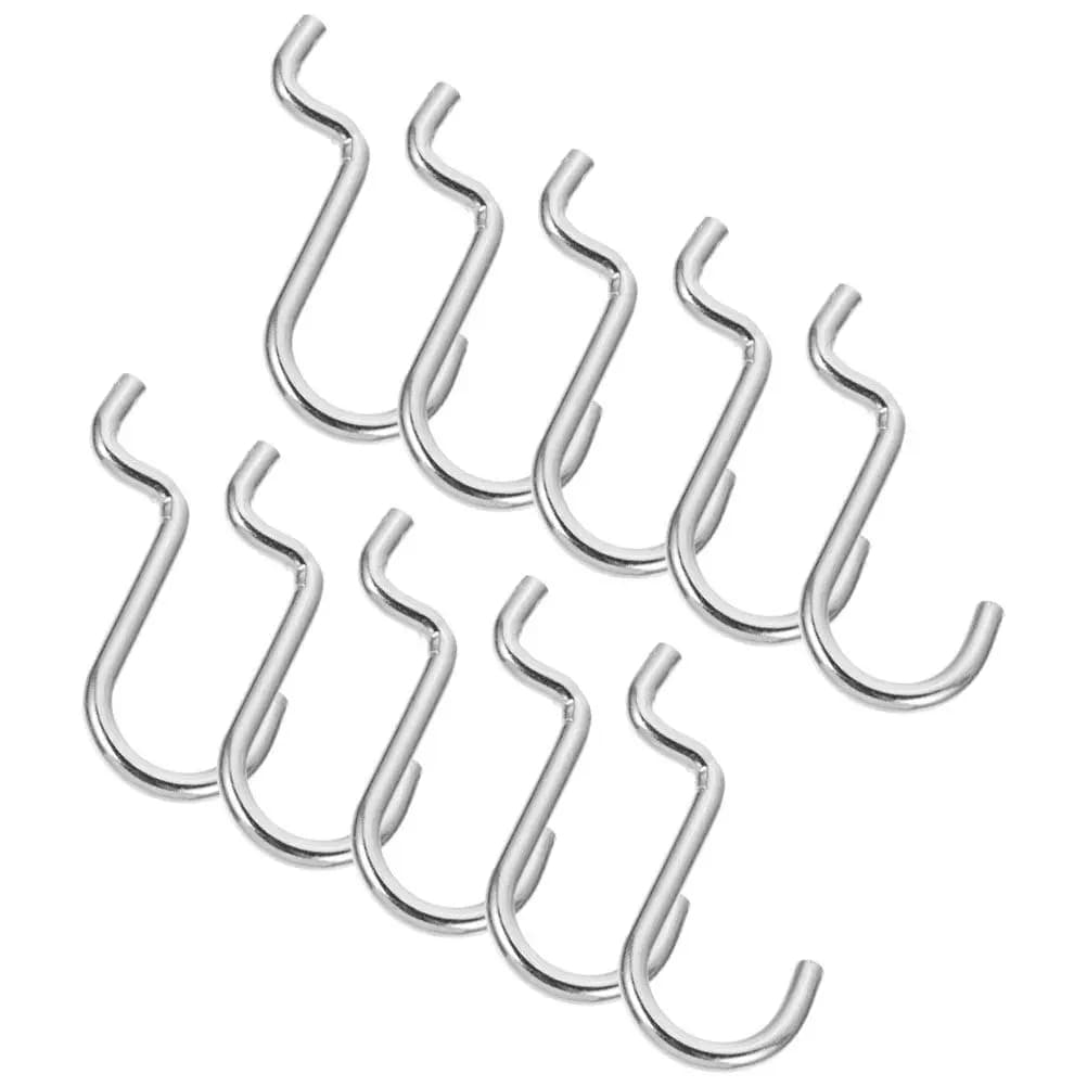 10 Pcs Hooks Peg Board Tool Hangers Metal Utility for Pegboard Holders Organizer Locks Garage