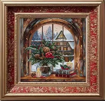 Kit da cucito mattina di Natale 16CT 18CT 14CT Kit punto croce non stampato Ricamo artistico Ricamo fatto a mano fai da te Decorazioni per la casa