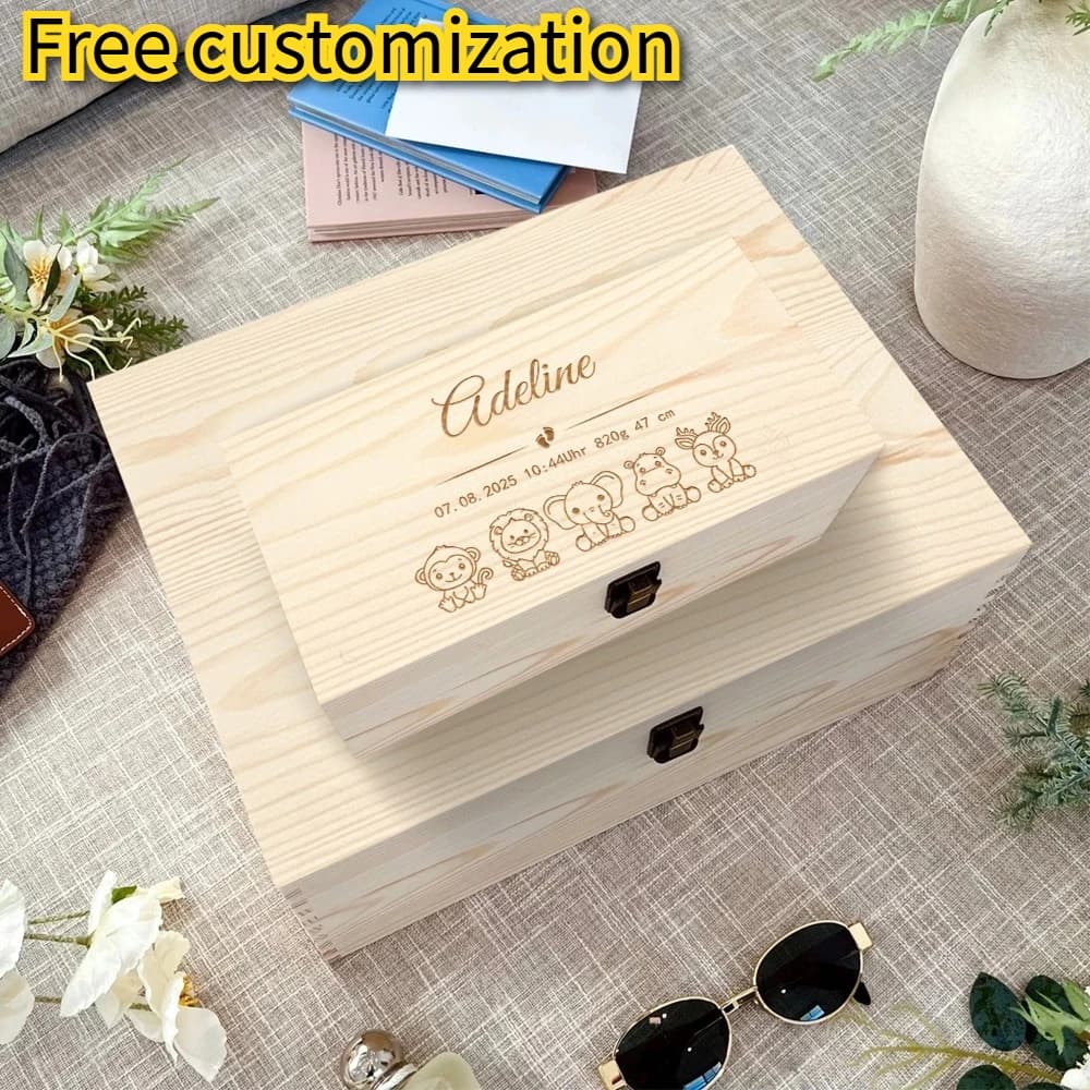 Scatola portaoggetti in legno personalizzata con coperchio e chiusura, scatola portaoggetti personalizzata, scatola regalo artigianale, organizer per cartoline, i migliori regali.