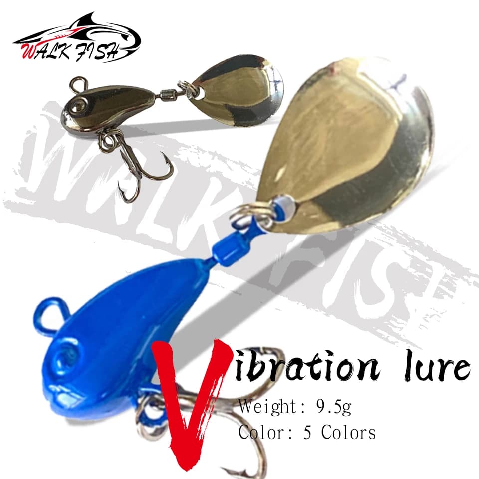 WALK FISH 9.5g Ice Mini VIB Metal Spoon Fishing Bait esca artificiale In Winter Spinning Machine Fishing Gear Crankbait Vibrating