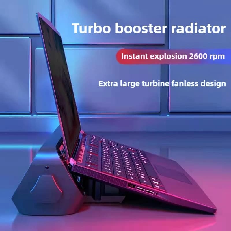 Radiatore speciale per laptop Raffreddamento a turbina Artefatto a vento forte Base regolabile per laptop universale Supporto per laptop Ventola di raffreddamento Pad di raffreddamento