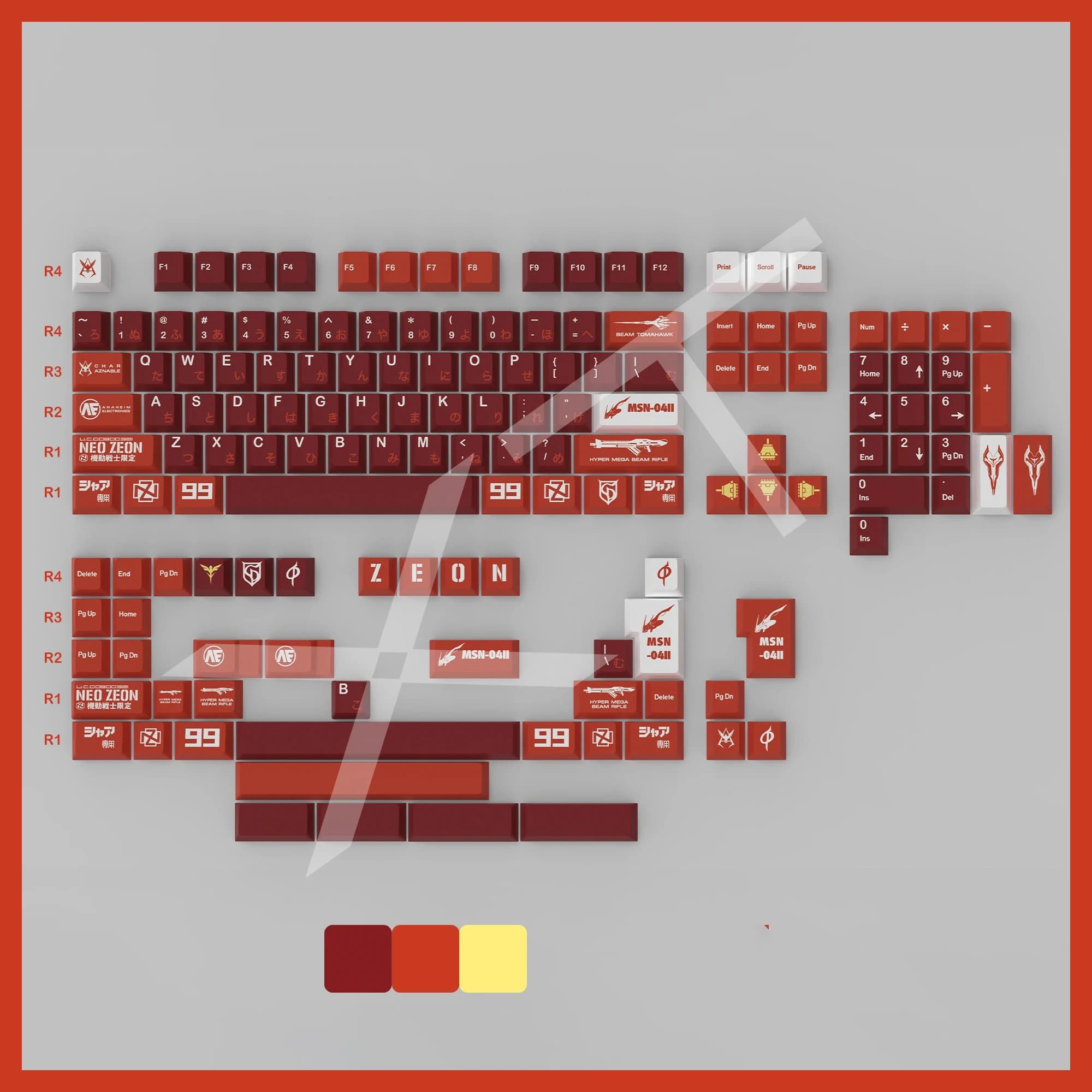 1 Set Cartoon Anime Copritasti PBT 5 Lati Dye Subbed Copritasti Per Tastiera Meccanica Personalizzata 64 68 96 Cherry Profilo Keycap
