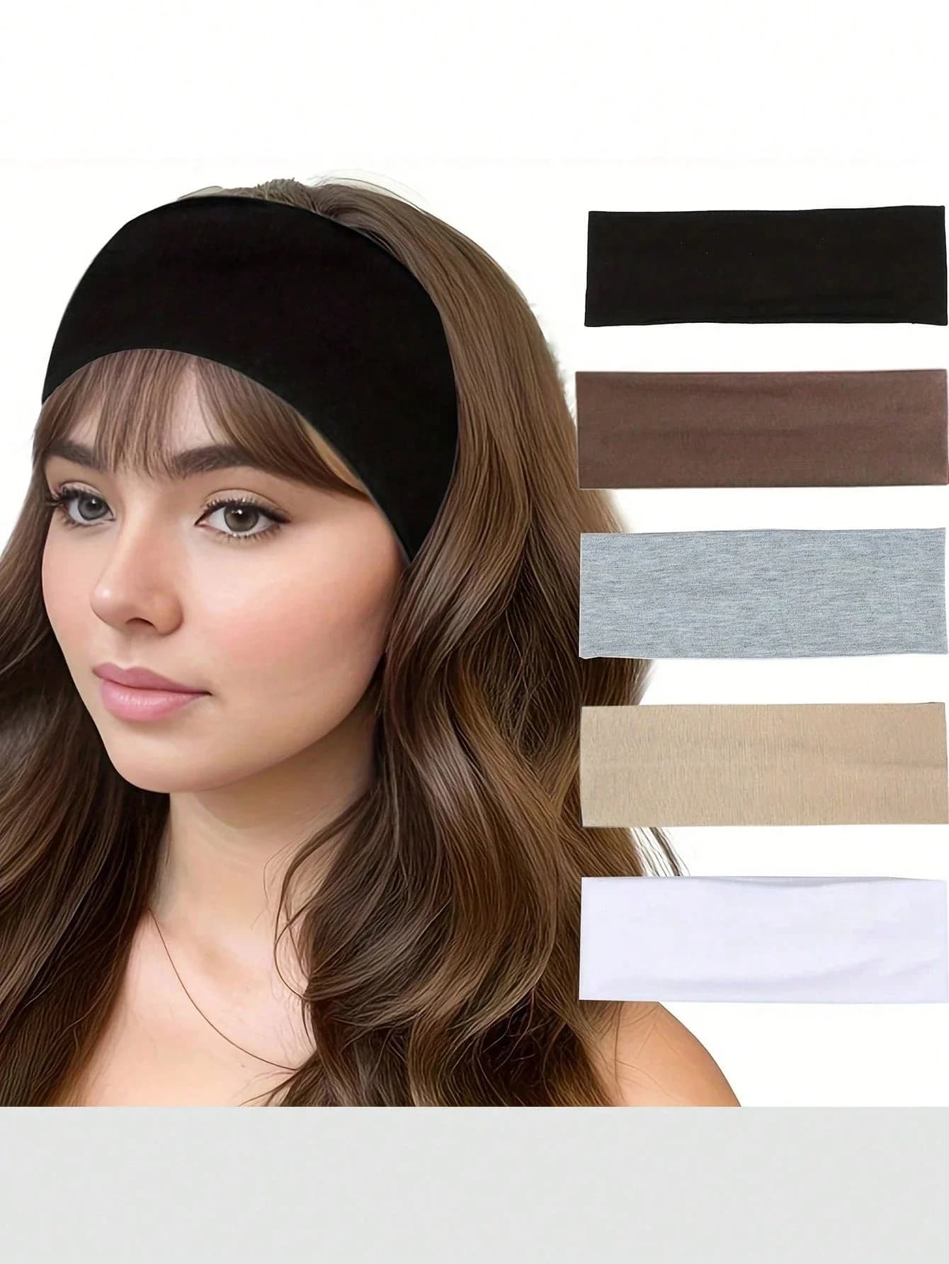 Fascia per capelli sportiva da donna, traspirante, elastica, morbida, per yoga, corsa e fitness