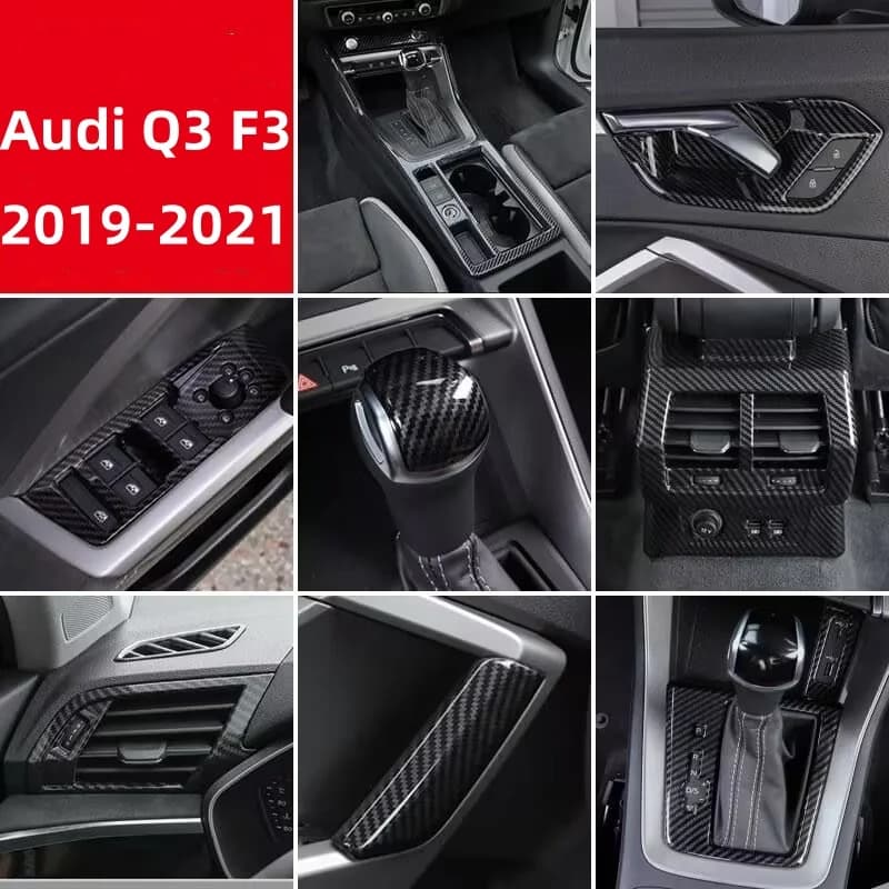 LHD Cruscotto Aria AC/Altoparlante Porta/Maniglia Ciotola/Finestra Ascensore Copertura Trim Accessori Interni Per Audi Q3 F3 2019 - 2021