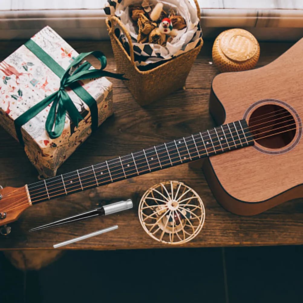 Utensile Professionale per Foratura Ponte Chitarra, in Acciaio Premium con Impugnatura a T Facile da Tenere, per Chitarra Folk, Classica, Ukulele e Strumenti a Foro Singolo