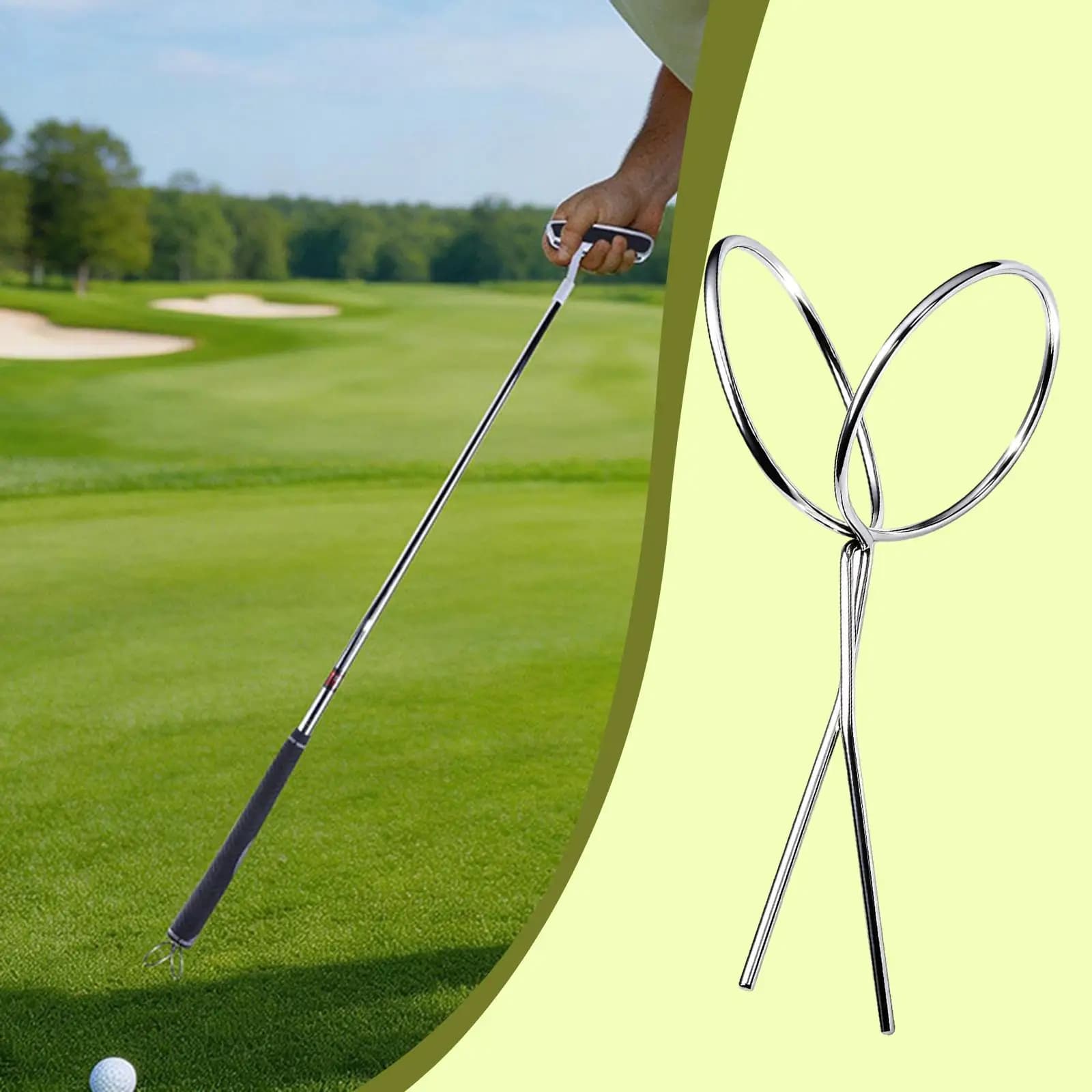Golf Ball Retiever Easy to Install Compact Lightweight Labor Saving Pick up Grabber Portable Outdoor Sports Accessories