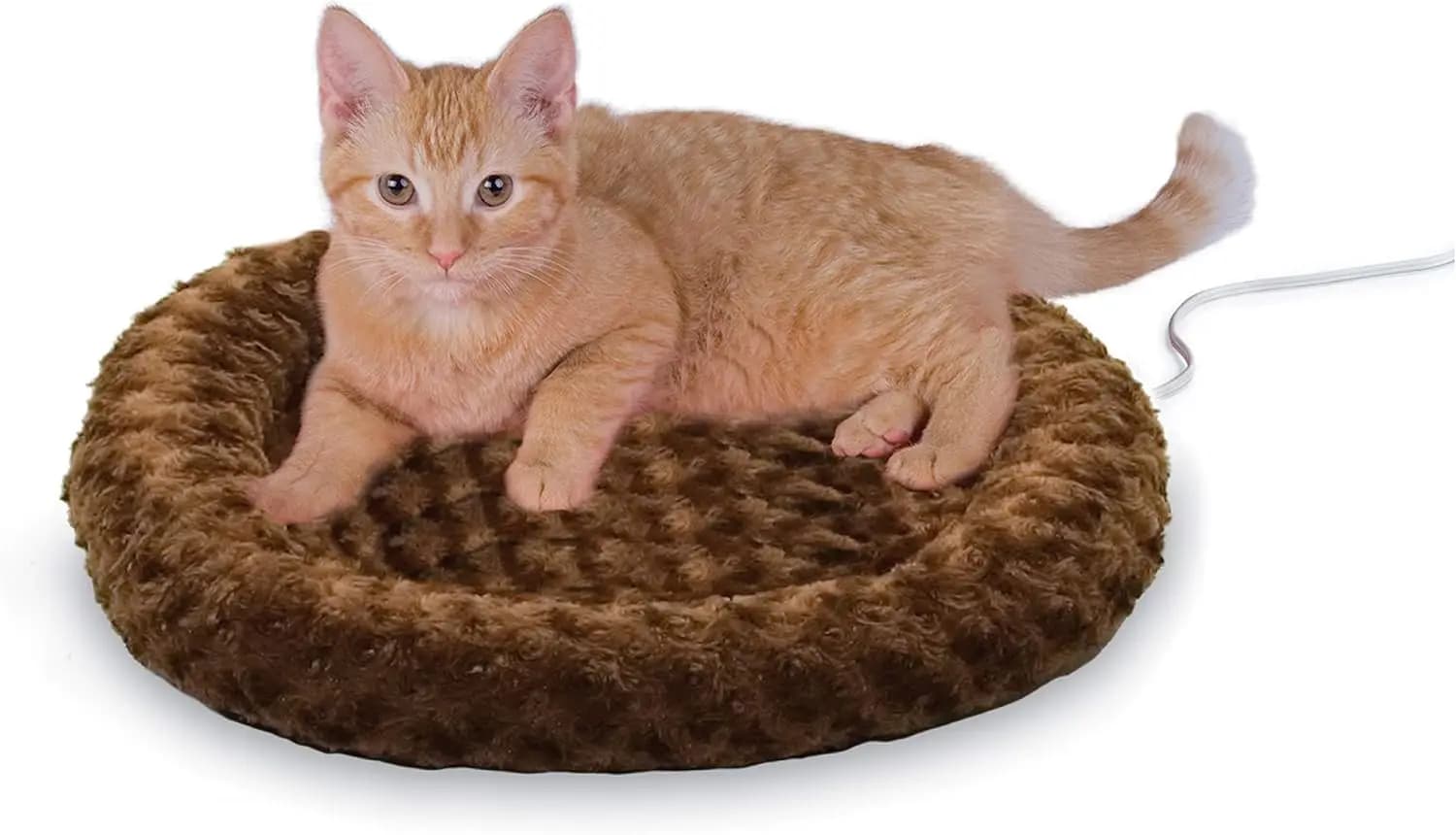Letto ortopedico riscaldato per animali domestici con controllo del termostato, impermeabile e lavabile in lavatrice per cani e gatti da interni
