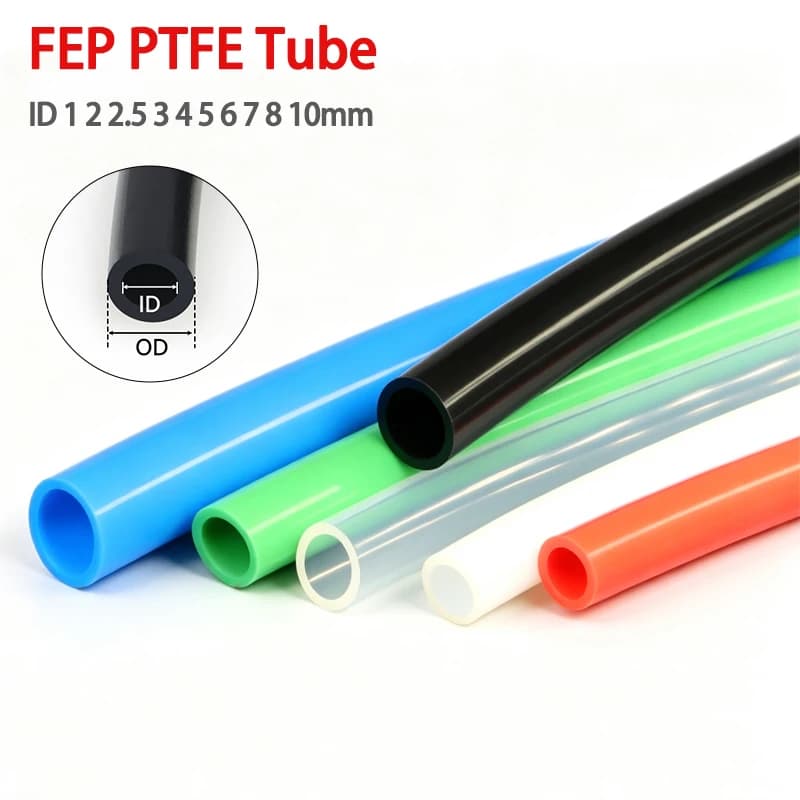 2/10M FEP PTFE Tube ID 1 2 2.5 3 4 5 6 7 8 10mm High Temperature Insulated Extruder J-head Rigid Pipe for 3D Printer Parts