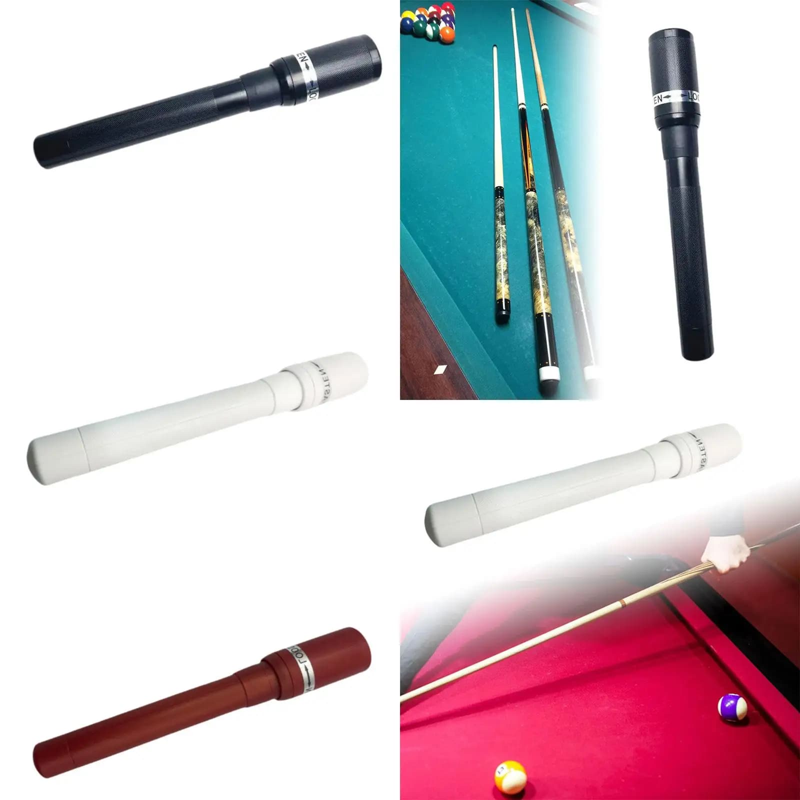 Prolunga Telescopica per Stecca da Biliardo 30,2 cm, Manico Allungabile per Attrezzatura da Snooker e Biliardo