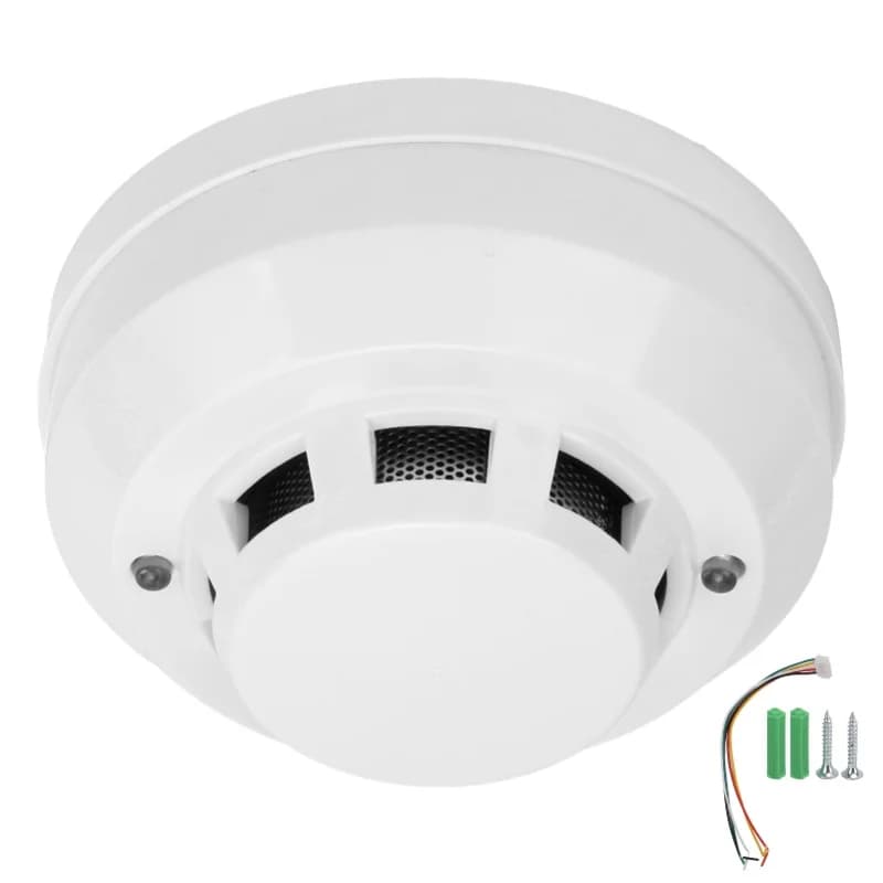 Rilevatore di Fumo ad Alta Sensibilità, Dispositivo di Allarme Sonoro e Luminoso con Indicatore LED Rosso