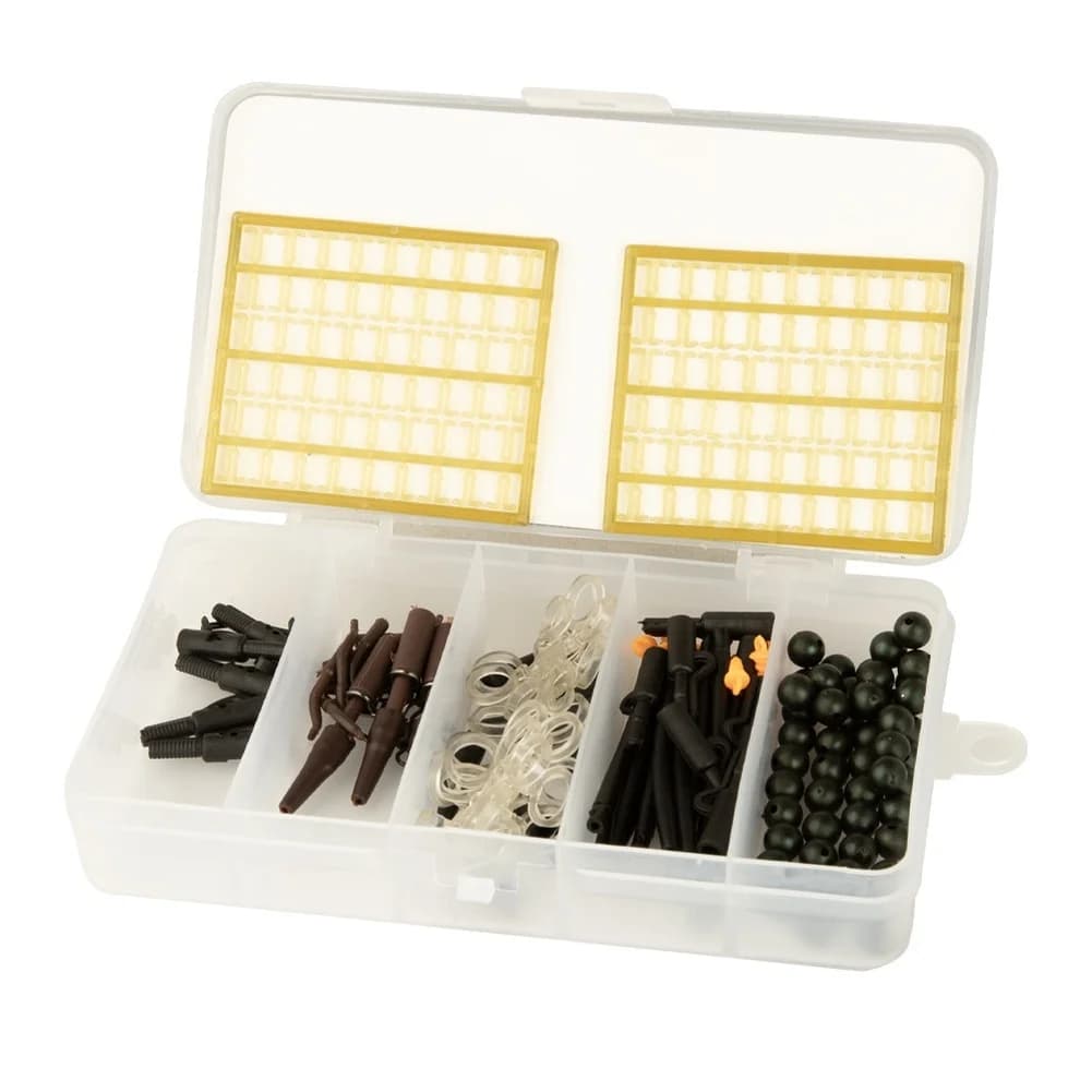 Carp Fishing Tackle Accessories Set 125pcs European Style Plastic Organized Storage Box for Freshwater Fishing