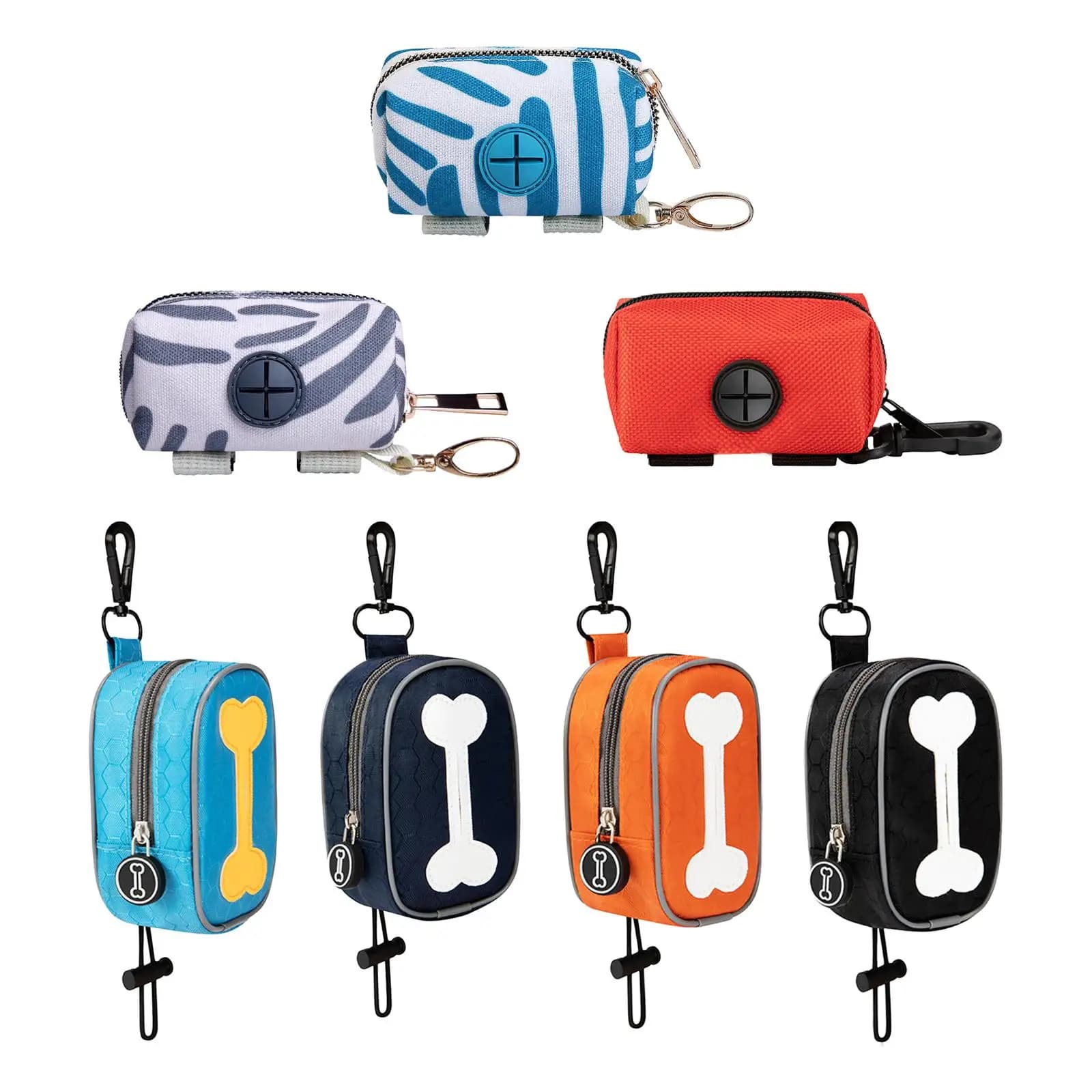 Porta sacchetti per la cacca dei cani, sacchetti per rifiuti canini, dispenser per sacchetti per escrementi di animali domestici, adatto per il campeggio e le passeggiate