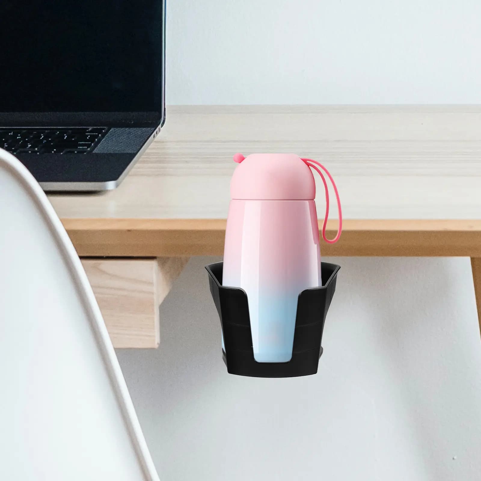 Supporto per cuffie da scrivania con morsetto, girevole, nero, in ABS, accessori per ufficio, porta bicchieri, per gaming e organizzazione dello spazio di lavoro PC