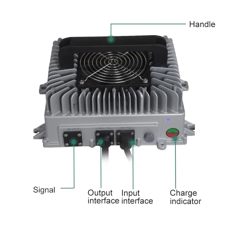 Onboard 3.3kw 72v 48 60v 40a Battery Charger for Electric ATV Tractors 24s Lifepo4 Ithium Battery Air Cooling Fan 48v Output