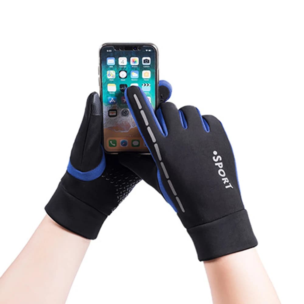 Guanti riflettenti per Touch Screen addensati per uomo guanti caldi antivento a prova di freddo per l'inverno all'aperto