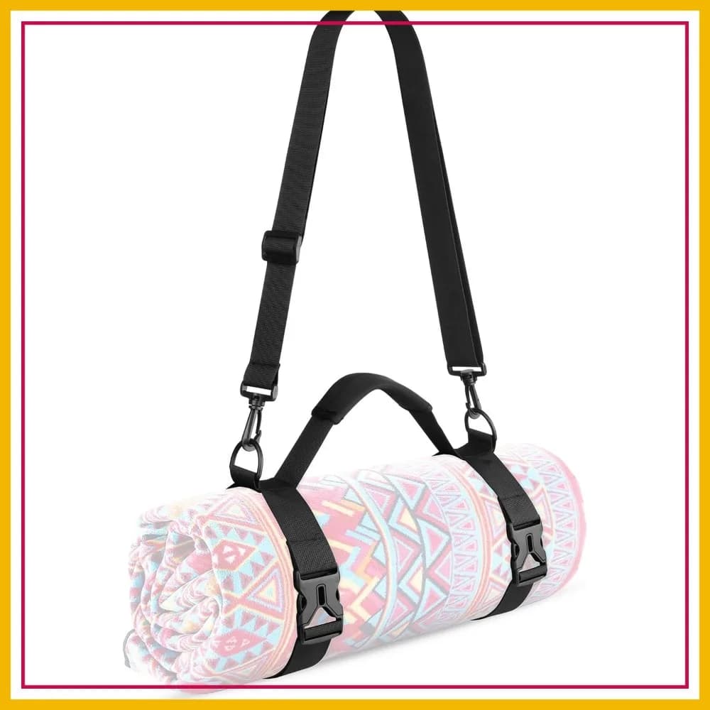 Portable Strap for Yoga Mat with Adjustable Shoulder Strap and Handle for Travel, Picnic, Camping, Moto, Pilates