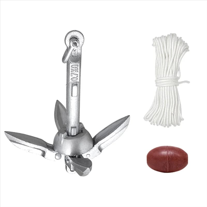 0.7KG Acciaio Pieghevole Watercraft Ancoraggio Kayak Marine Canoa Barca Grapnel Zattera Barca Da Pesca Ancoraggio Barca Accessori-N25R