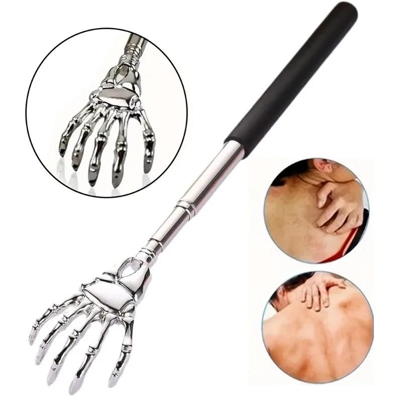 Fantasma Hand Shaped Stainless Steel Telescopic Massage, Stainless Steel Back Grater
