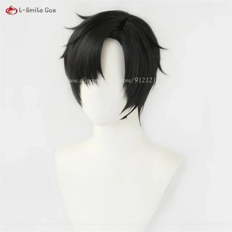 e;5'v\7,j/3;New Zayne 30cm Black Short Wigs Men Women Anime Cosplay Wig Heat Resistant Synthetic Hair Ha8'j.9\k;5,h/