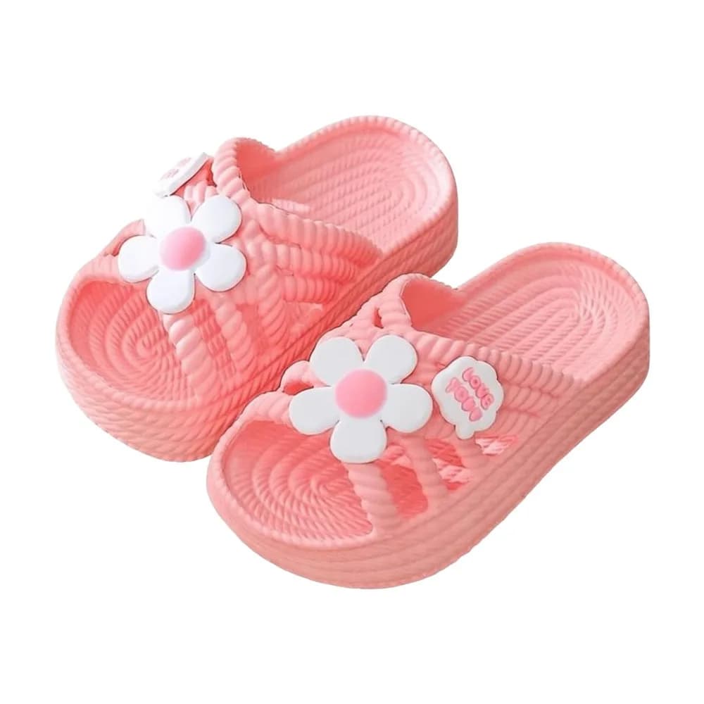 New Flower Girls Slide Sandals Soft Sole EVA Anti-Slip Children Slippers Thick Sole Non-Toxic Flat Slippers For Boys Girls