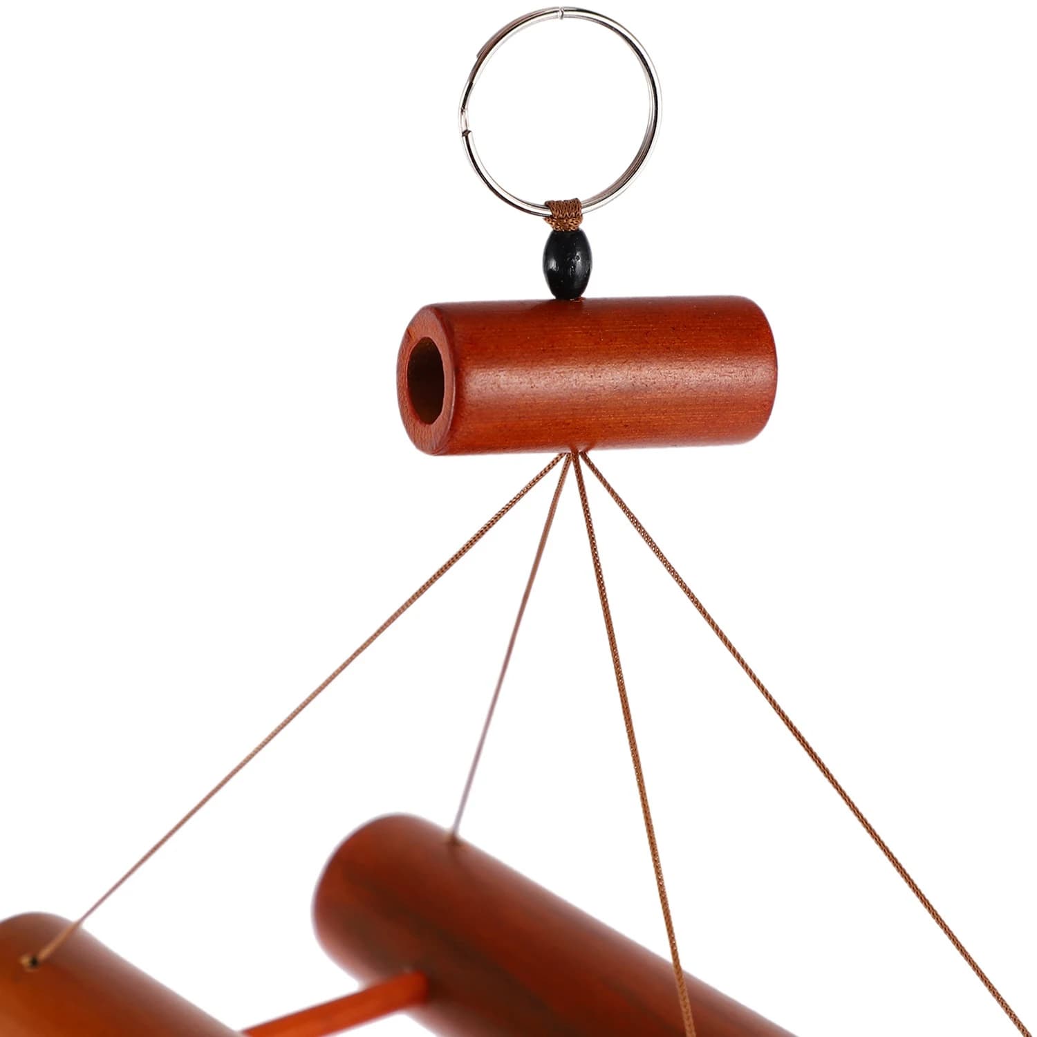 J1UL1N Hand-Crafted Bamboo Tubes Wind Chimes Hollow Tuned Music Natural Bamboo Wind Chime With A Ladder On Top For Indoor And Ou