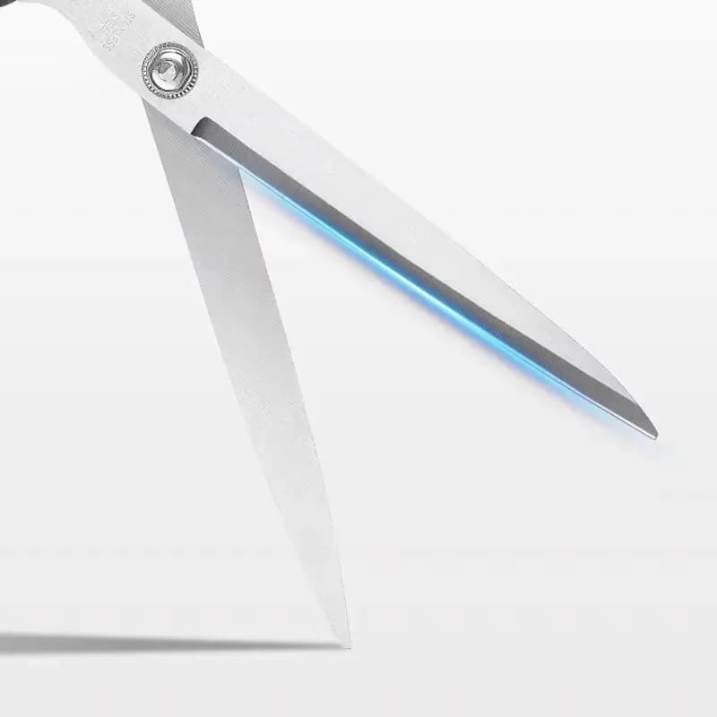 Korean Style Stainless Steel Kitchen Shears - Precision BBQ Scissors for Steak, Chicken, Fish, Duck & Restaurant Use
