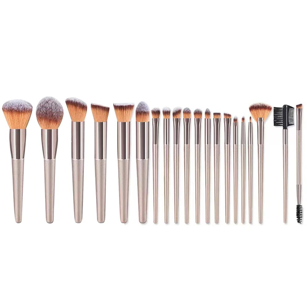 Hot Champagne Makeup Brushes Set for Women Cosmetic Foundation Powder Blush Eyeshadow Kabuki Blending Make Up Brush Beauty Tools
