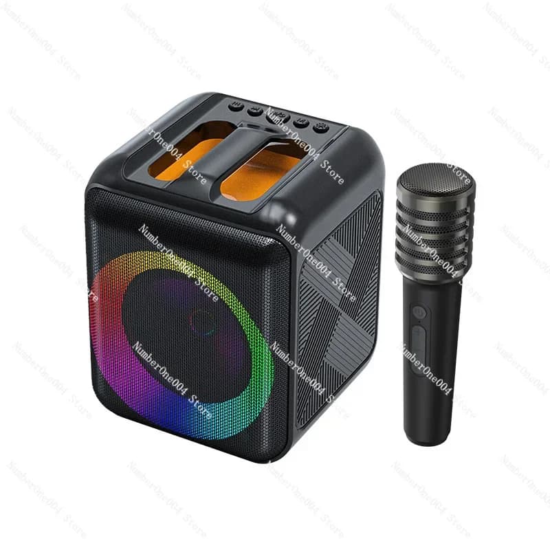 Nuovo Altoparlante Bluetooth Wireless Portatile da Esterno ad Alta Potenza con Microfono Integrato per Karaoke e Subwoofer Audio Domestico