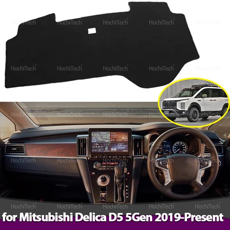 Tappetino Evitare Light Pad 2024 Anti-UV Antiscivolo Tappeto Cruscotto Parasole Copertura per Mitsubishi Delica D5 D:5 D-5 5Gen 2019-Presente