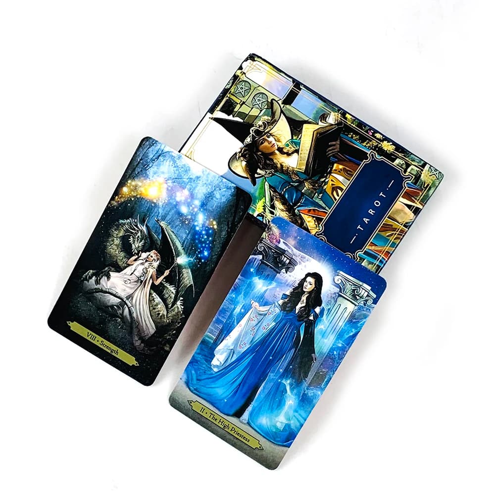 Tarocchi A 78 Mazzo Oracle Edizione Divinazione Inglese Borad Giochi di Gioco, Gioco di Campeggio Carte da Gioco per Feste Carte Tascabili