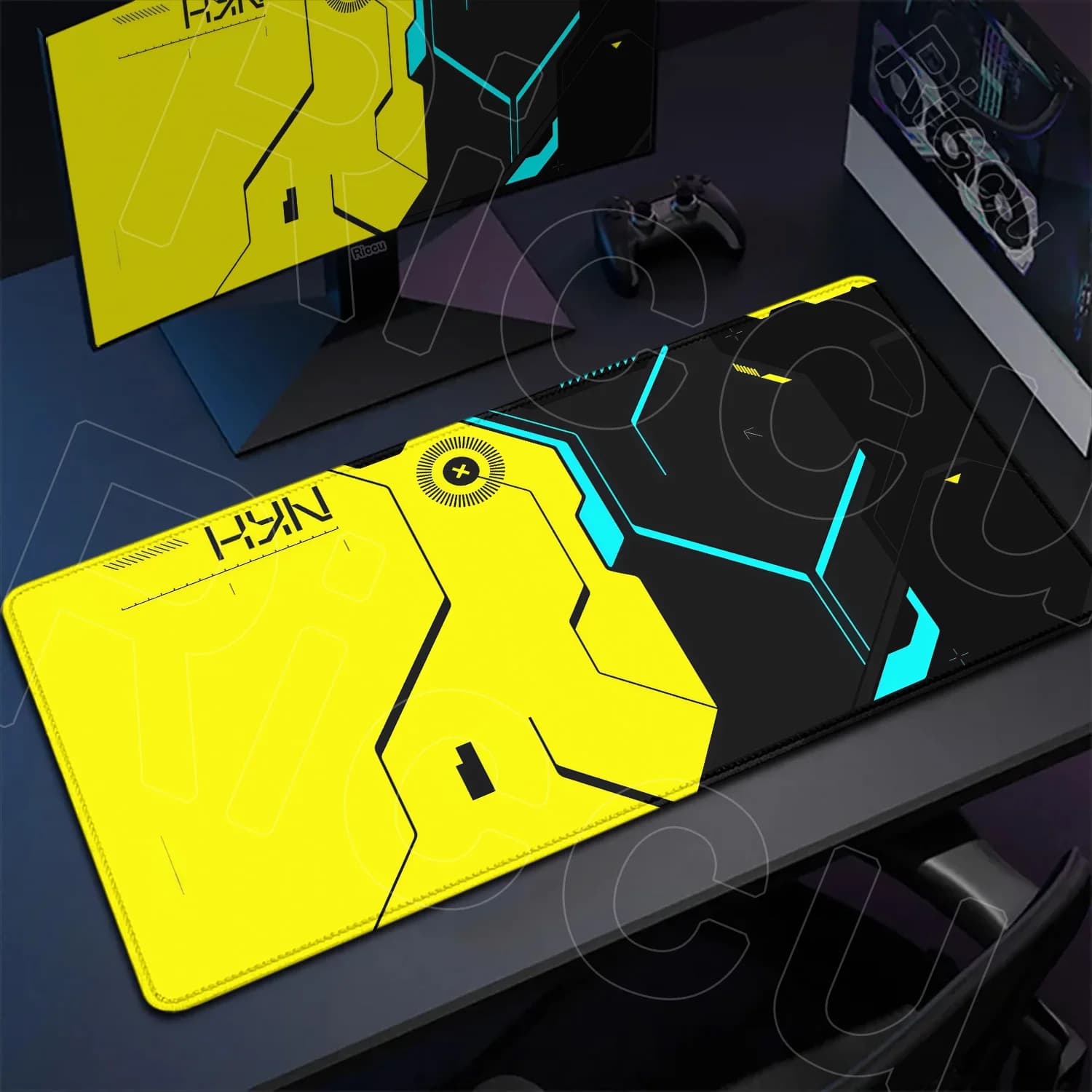 XXL 40x80 cm Tecnologia Disco CD Tappetino per mouse per computer Accessori da gioco Grande senso della scienza Stampa Tappetino da scrivania Tastiera Mausepad