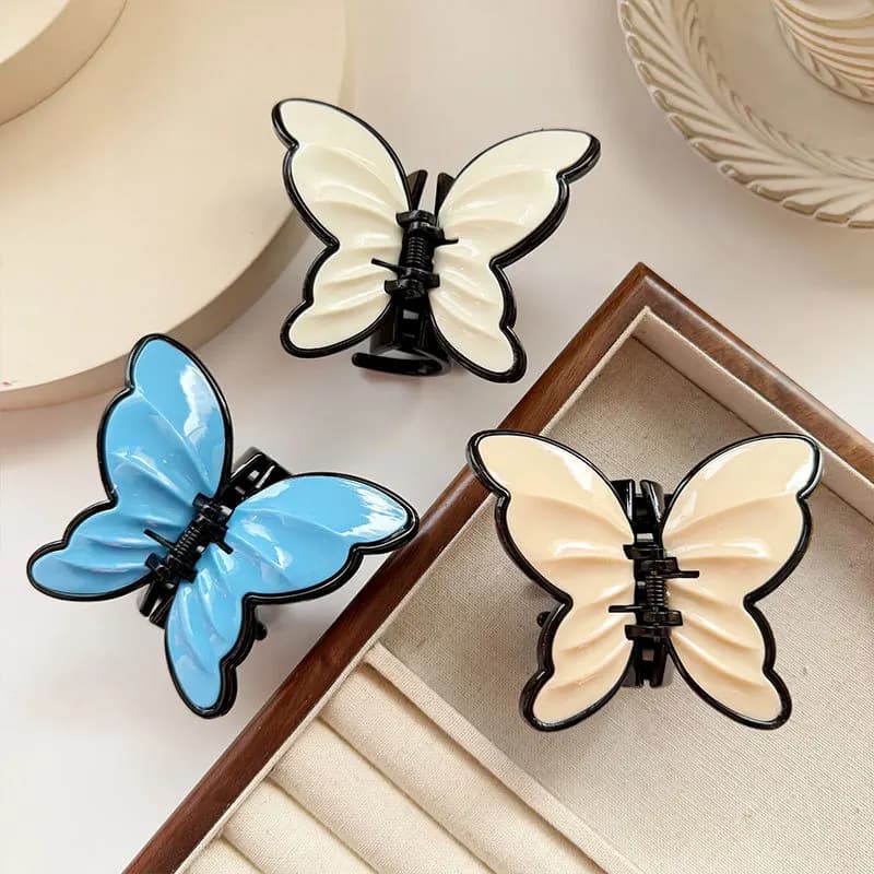 1PC Butterfly Classic Design Sweet Hair Claw Butterfly Elegant Acrylic Hair Claw Clips Hair Accessories for Women Girls