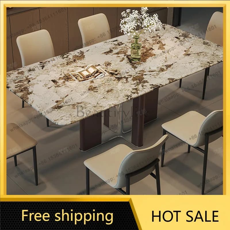 FG Restaurant Coffee Dining Table Chairs Center Marble Kitchen Gaming Dining Table Lounge Designer Muebles Living Room Furniture