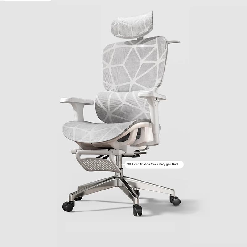 Sedia da gioco ergonomica con supporto lombare Sedia da computer per ufficio domestico Cuscino del sedile in rete traspirante girevole ad altezza regolabile