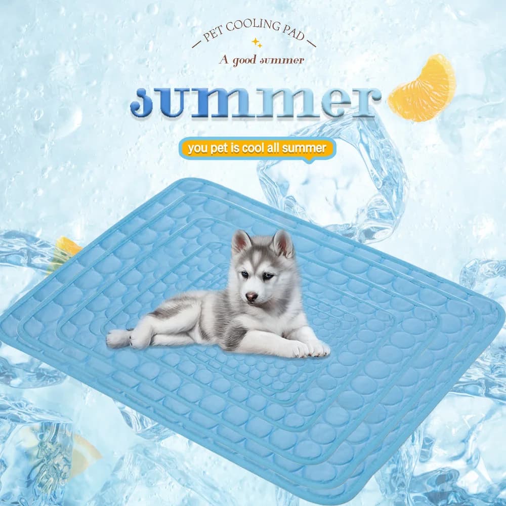Tappetino Refrigerante per Animali Domestici, Materasso Rinfrescante Estivo, Cuscino per Divano Traspirante e Antiscivolo, Resistente agli Strappi e all'Usura, in Seta Ghiacciata