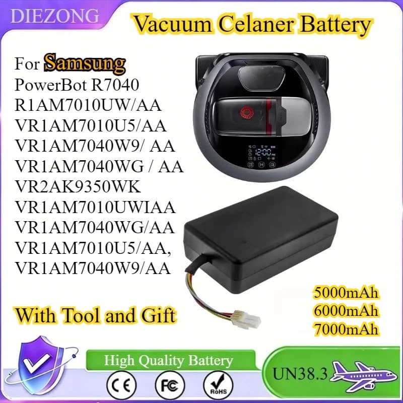Batteria per Robot Aspirapolvere DJ96-00193B per Samsung PowerBot R7065 R7070 R7040 VR1AM7010UW/AA VR1AM7040WG/AA VR1AM7040W9/AA