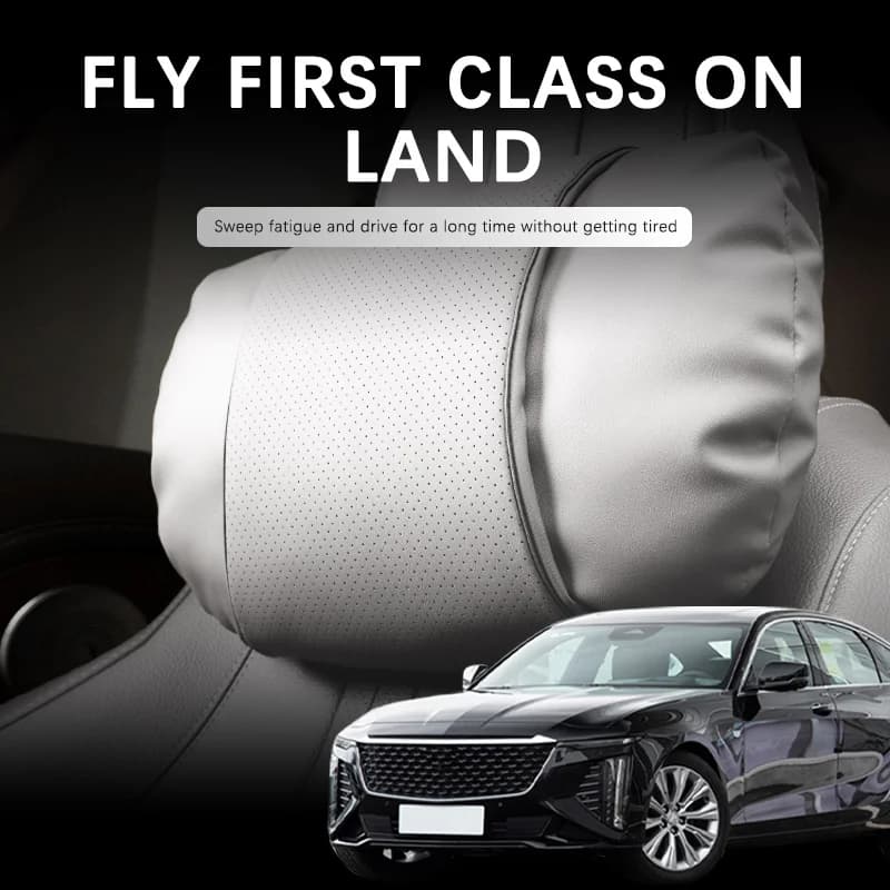 Car Support Headrest For Cadillac CT6 Car Suede Neck Pillow Soft Comfort Travel Accessories