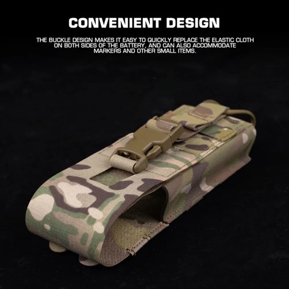 Tasca tattica leggera universale per radio Gilet da esterno Borsa per attrezzi Molle Borsa per walkie-talkie Borsa protettiva per radio