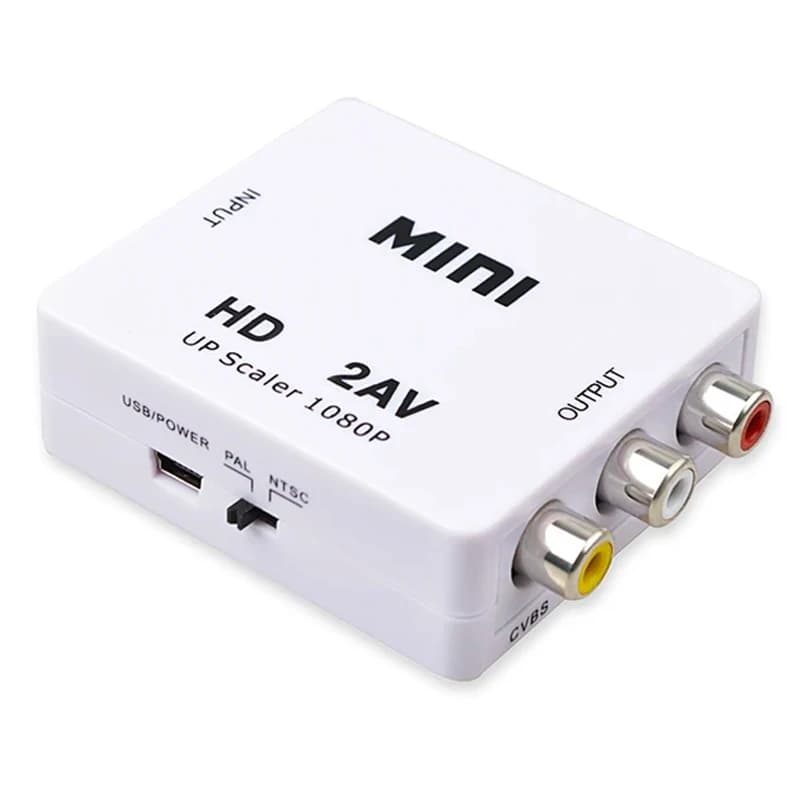 HDMI-compatible adapter converter with AV RCA for PC projector HDTV MINI Box RCA AV CVSB LR Converter stair AV composite video
