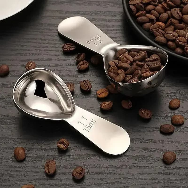 Misurino per caffè in acciaio inossidabile per chicchi macinati da 16 ml/30 ml, tè, zucchero, delicati accessori per baristi domestici