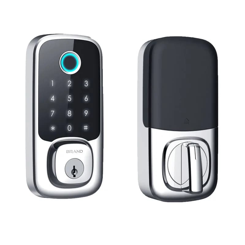 Maniglia per porta con impronta digitale con batteria intelligente Blue-tooth con tastiera Porta intelligente Porta in alluminio Rete Tuya