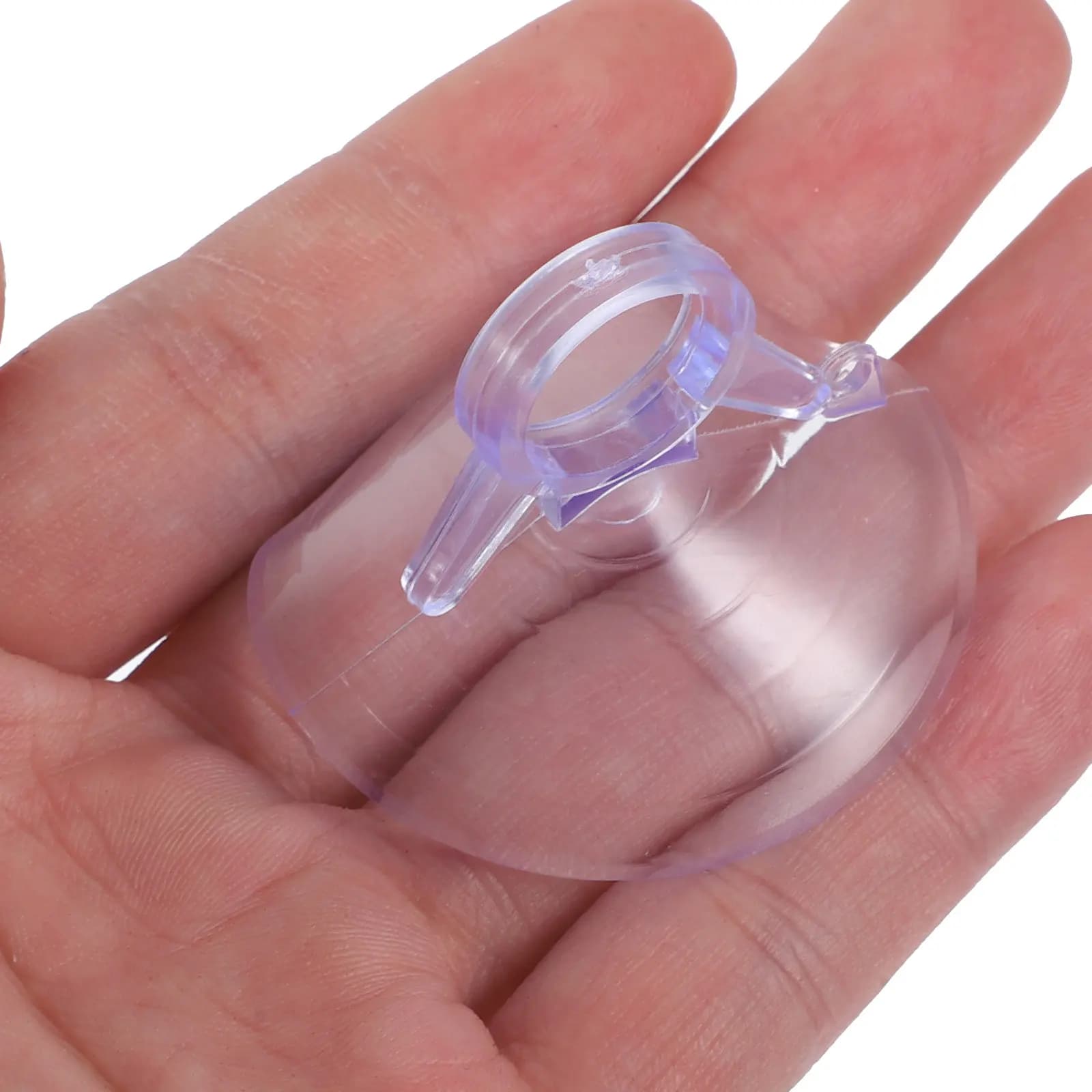 100 Pezzi Ventose per Parasole Auto 4,5 cm in PVC Trasparente, Forte Tenuta per Visiera Auto, Finestre Interne e Vetri