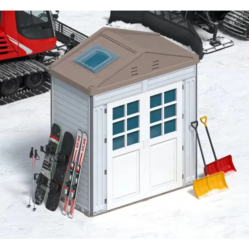 Casetta Prefabbricata Portatile Tiny House WooWild, Modulare, Isolata, Impermeabile, Monopiano, per Attrezzi | Contenitore per Attrezzi Resistente al Gelo per Tiny House