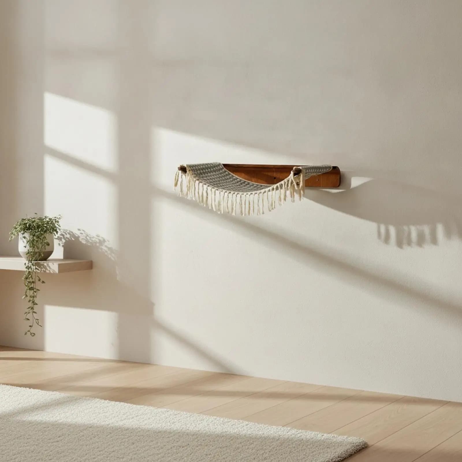 Wall-Mounted Cat Cat Bed Sturdy Cat Cat Bed with Wall Mount Pet Furniture Elevated Space-Saving for Cats, Small Apartments