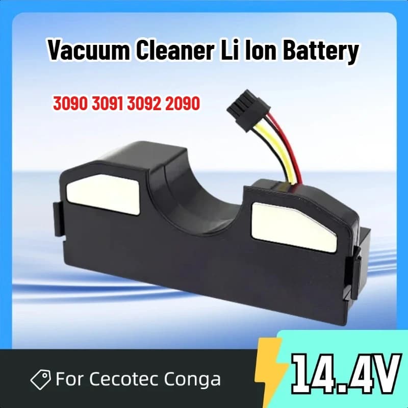 Batteria agli Ioni di Litio 14.4V per Aspirapolvere Robotico Cecotec Conga 3090 3091 3092 2090