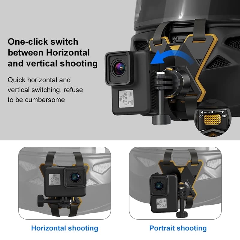 PULUZ Magnetic Quick Release Motorcycle Helmet Chin Strap Mount For GoPro MISSION 1/1 PRO ,Insta360 Action Cameras Accessories